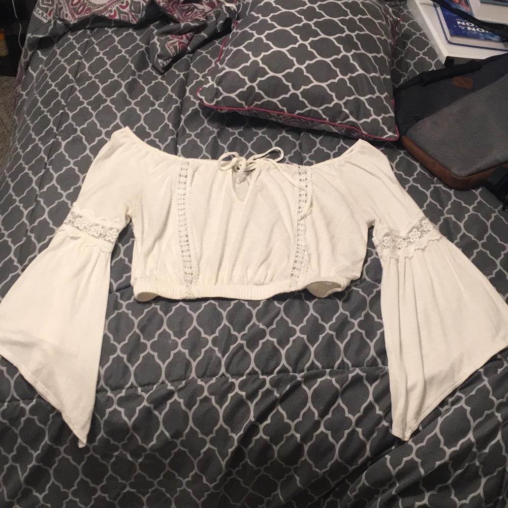 Boho Off the Shoulder Crop Top